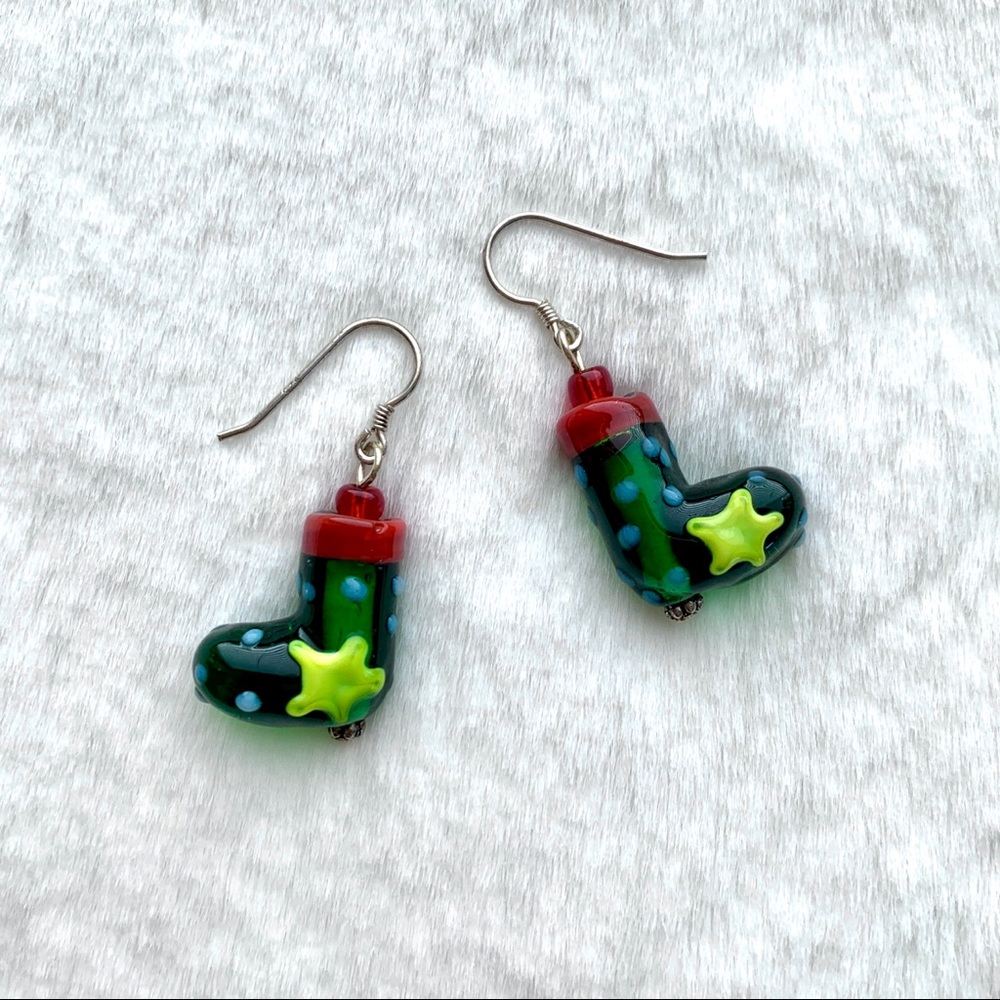NEW Handmade Christmas Stocking Earrings